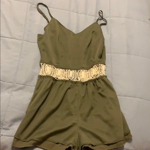 olive colored romper